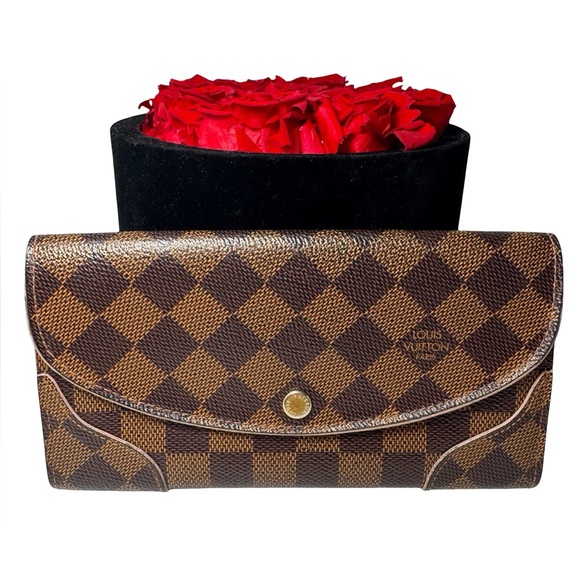 Louis Vuitton Handbags - Louis Vuitton Damier Ebene Caissa Wallet w/ Ballerine Pink Interior